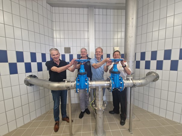 Foto: KK/WVV F-S-G BGM Ferdinand Vouk – GF Edwin Sereinig – Obmann Andreas Sucher – FF-Kdt Lind ob Velden Reinhard Ogris